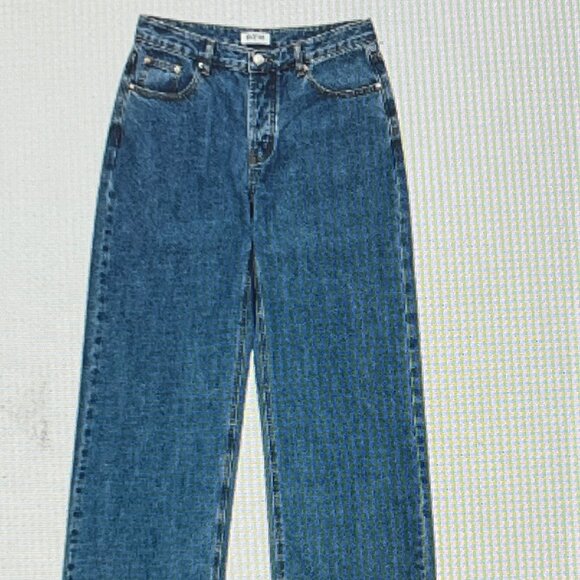 Parke Denim Low Rise Baggy Jeans - NWOT - Size 27 - Medium Wash - Picture 1 of 1